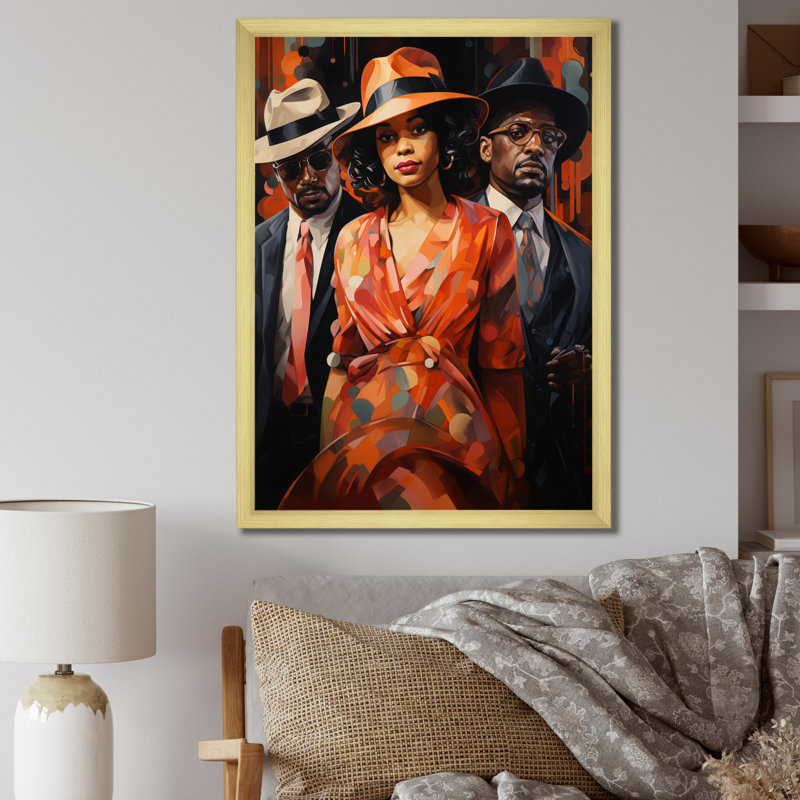 Harlem Renaissance Celebration I - Harlem Renaissance, reproduction sur toile FDP72682, H 32 po x l 24 po x P 1 po, Or
