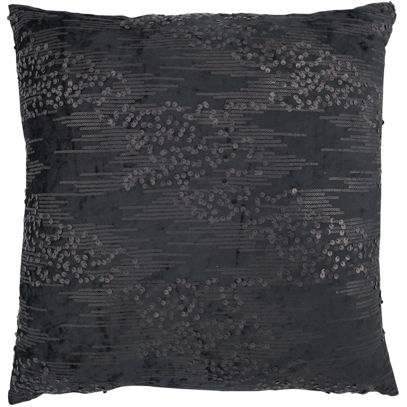 Housse de coussin carré et insert, Noir