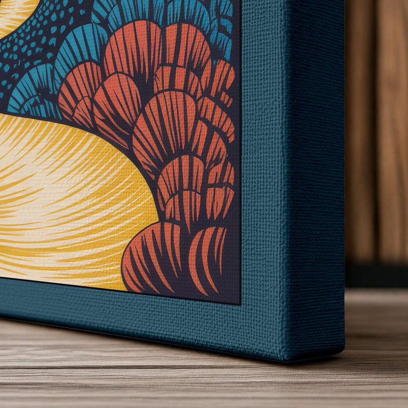 Print, 36x24 - 91.4 x 61.0 cm, Teal Border