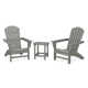Nautical 3-Piece Adirondack Set with South Beach 18" Side Table