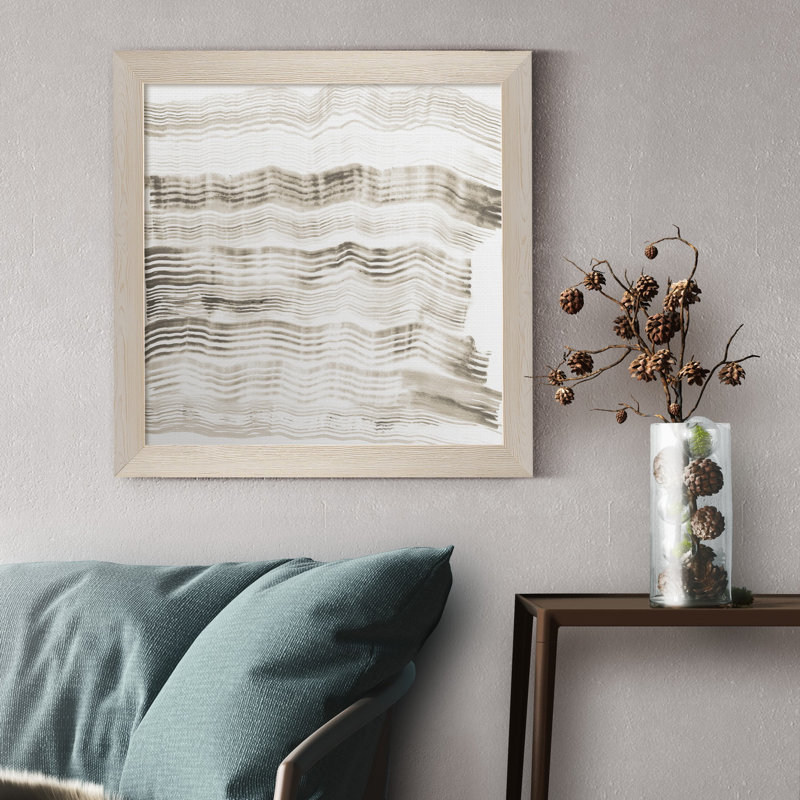 Accordéon majuscule III, reproduction d’art sur toile encadrée, H 21 po x l 21 po x P 1 po, Cadre blanc