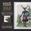Scottish Deer Laird Tam OShunter, complet, reproduction d'art encadrée - bois massif-1517064593-1517064595
