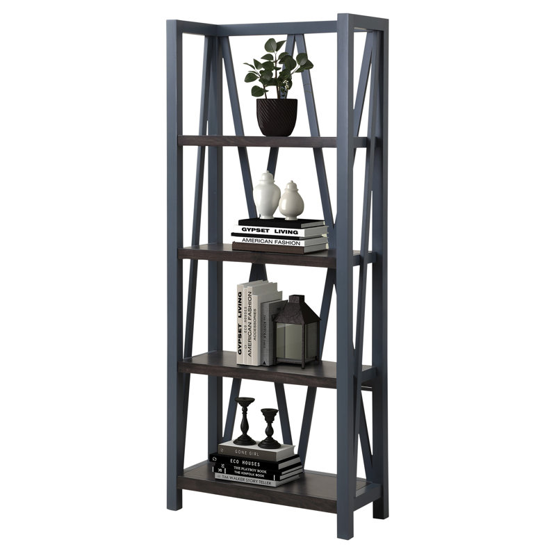 Bankhead Etagere Bookcase, Denim and Sable