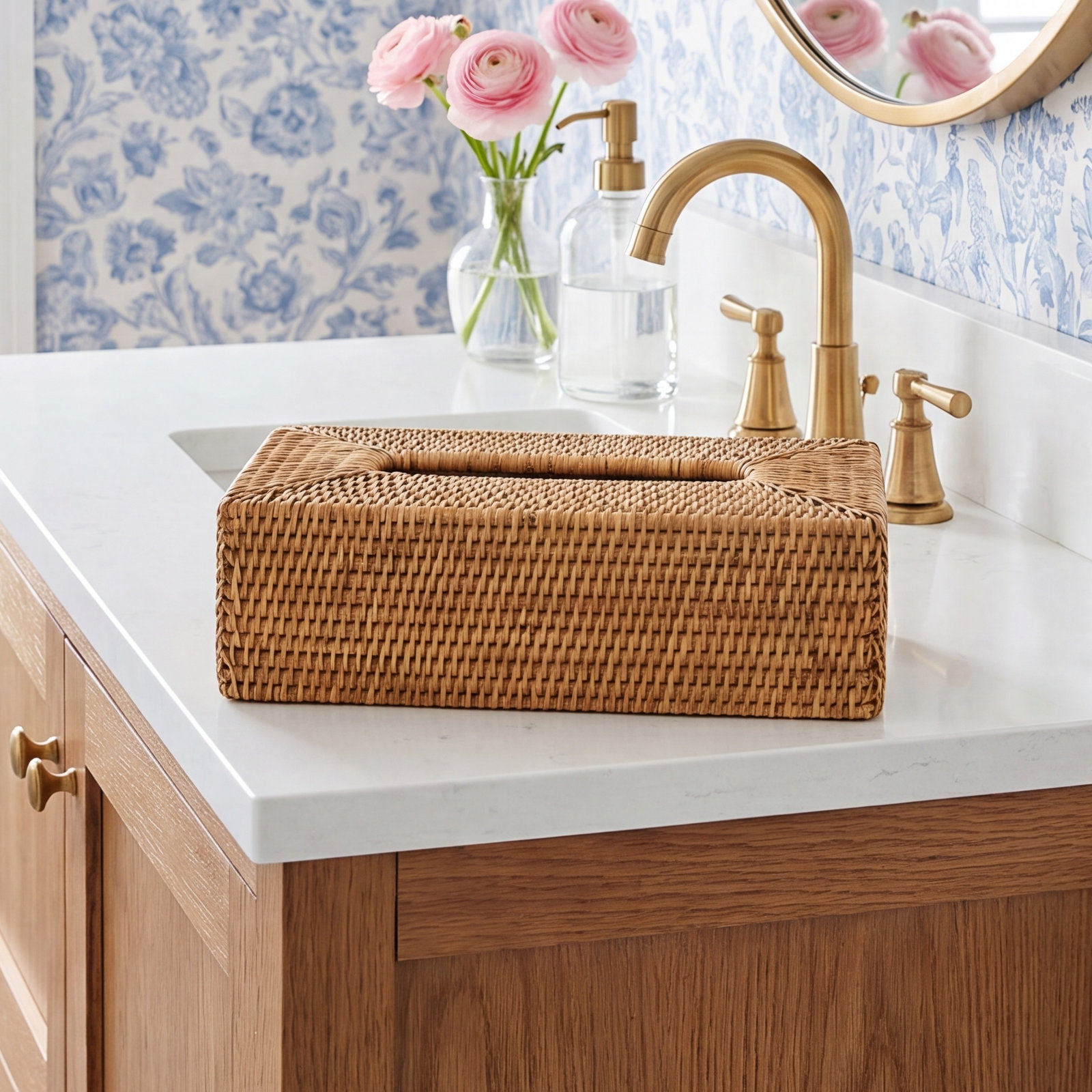 Bathroom Storage Container, Brown