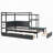 Gaming Daybed With Integrated Desk And LED Light, Modern Wooden Bed Frame With 3 Storage Drawers And Built-In Charging Station, Multi-Functional Headboard Bookcase-1411989737
