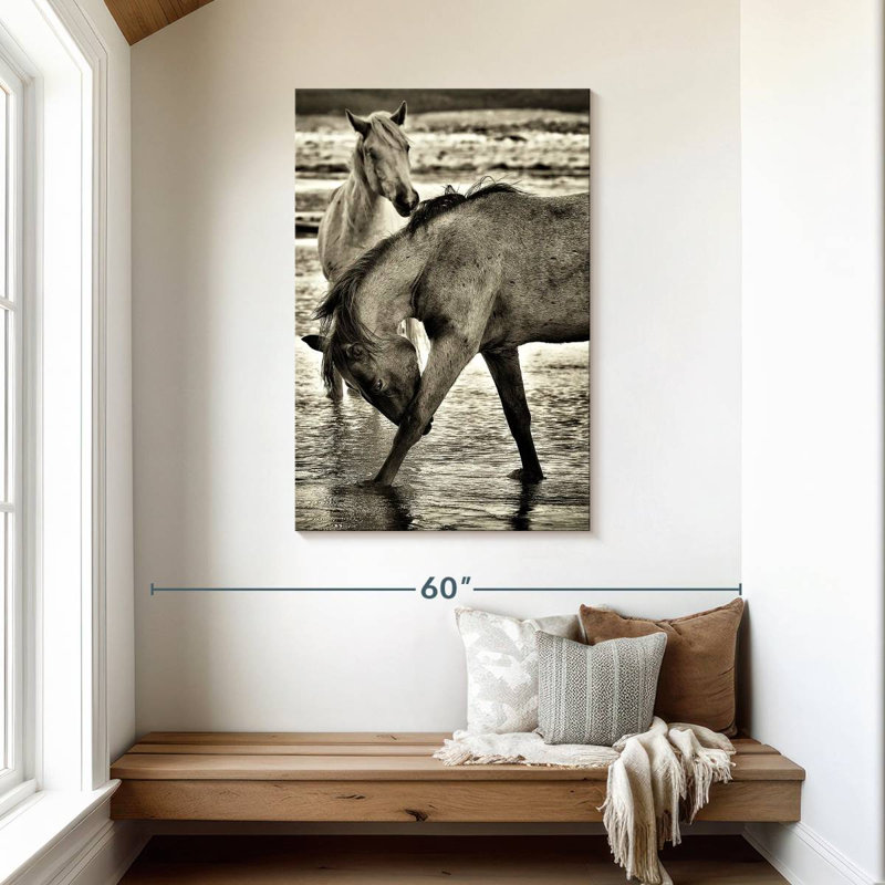 Brampt Summer Beach Horses I, 45" H x 30" W