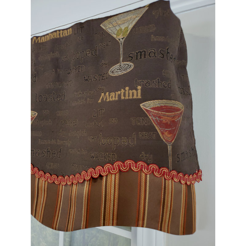 Spirits Drunkard's Path Layered Window Valance