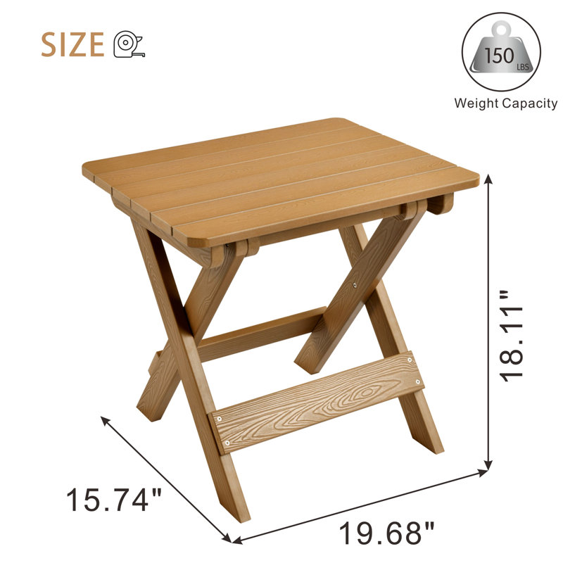 Table d'appoint de patio, Couleur du teck