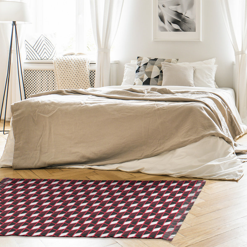 Tapis rouge/noir à rayures classiques Mcguigan, Oui