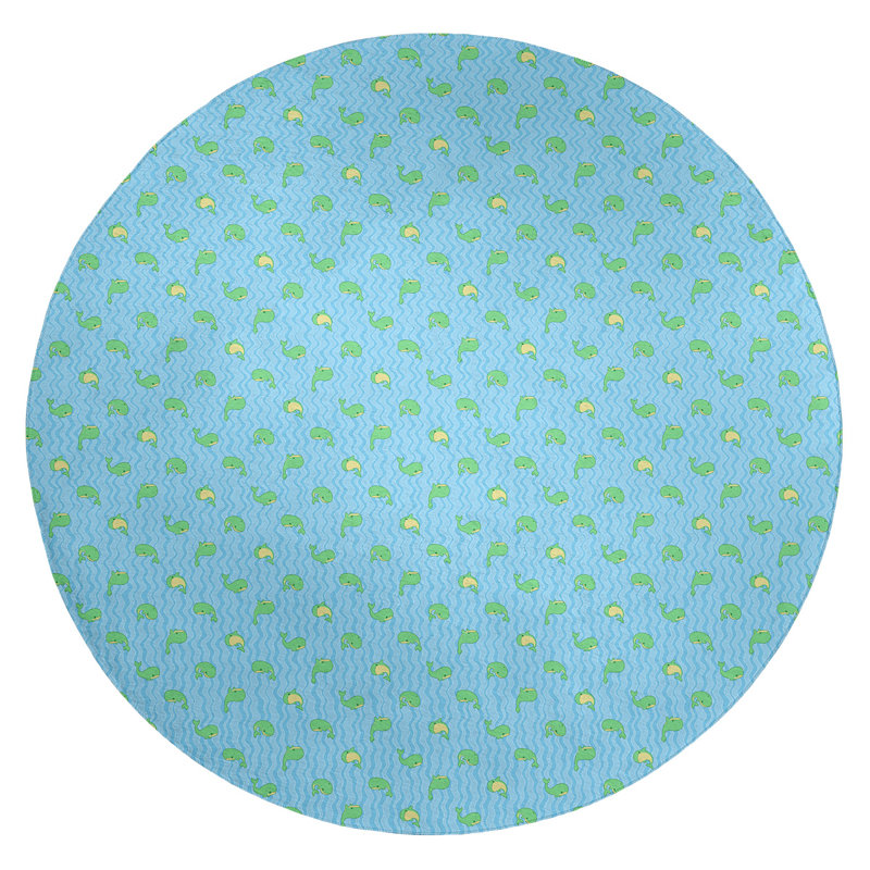 Chenille Animal Print Indoor Rug, Round 5'