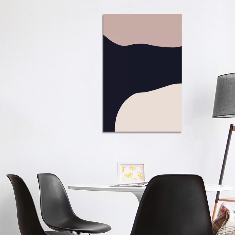 Navy Rose Abstract III by Leah Straatsma - Wrapped Canvas Gallery-Wrapped Canvas Giclée, 152.5 cm H x 101.5 cm W