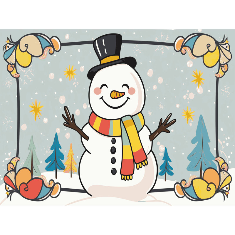 Ginza Six Washable Christmas Winter Holiday Rug, Rectangle 5' x 7'