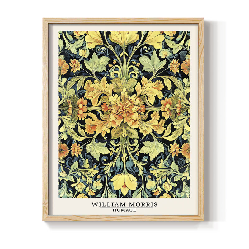WM MORRIS Series CMIX Framed Print - Solid Wood, H 30 po x l 24 po, Naturel
