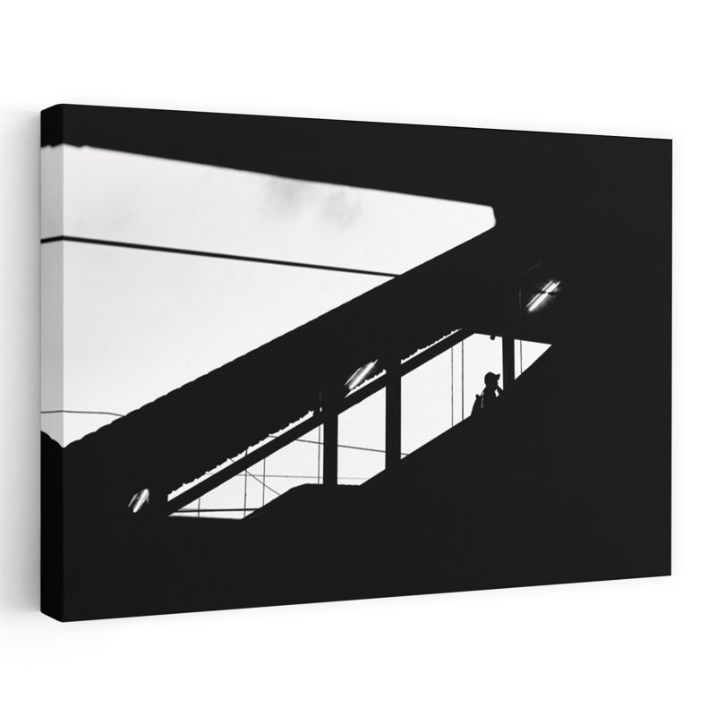 Contemporary Art Abstract Contemporary Urban Architecture Wall Art 1 Piece Wrapped Canvas Wall Art, 20.32 cm H x 30.48 cm W