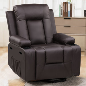 Jilek Power Lift Recliner Chair for Elderly Massage & Heat Electric PU Leather Recliner Sofa Chair with Cup Holders and Side Pockets