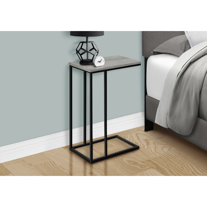 End Table, Accent Table, Bedroom Small Nightstand, Gray