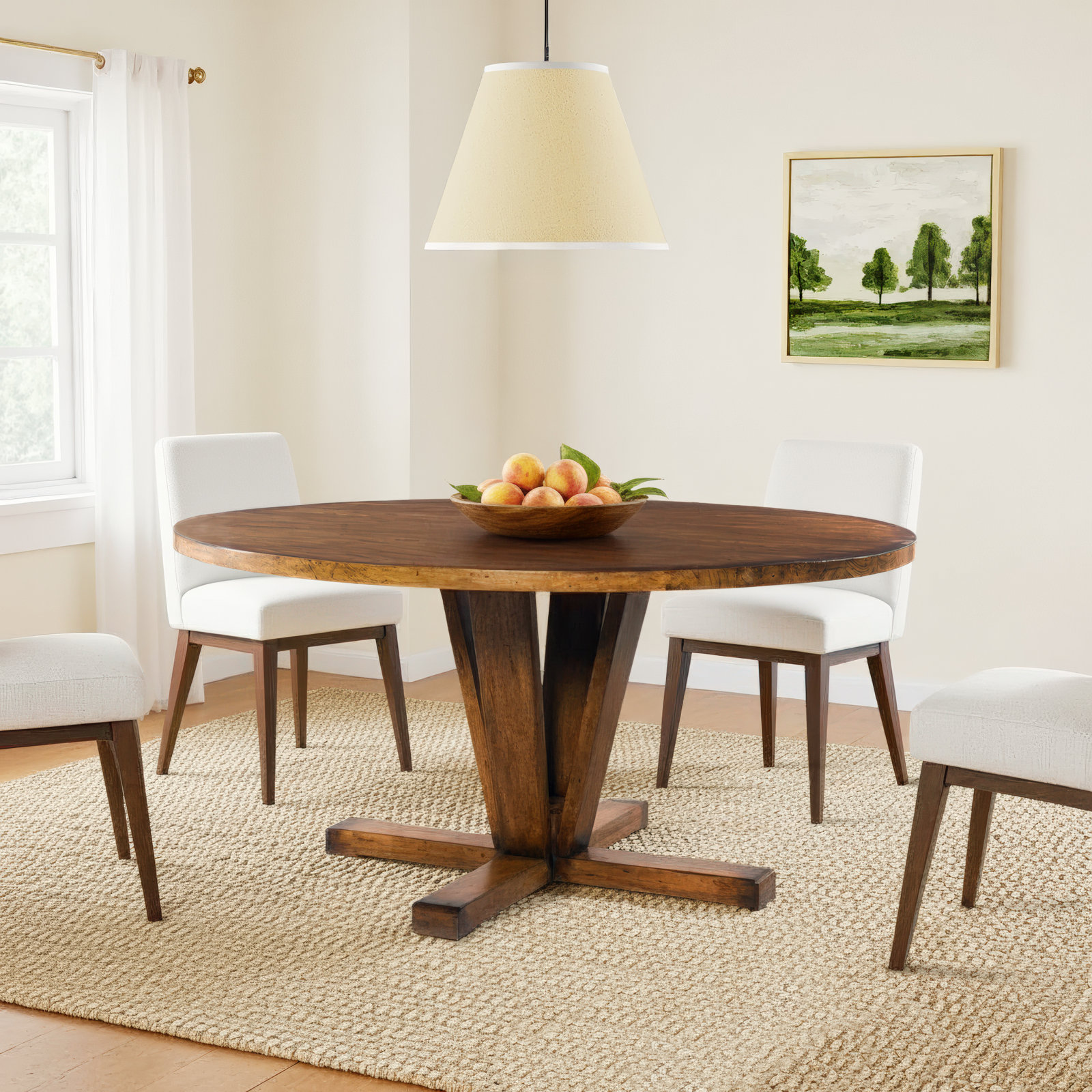 Darryn 60'' Round Dining Table, Reclaimed Fruitwood, 30" H x 60" W x 60" L