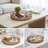 Set Of 3 Round Bamboo Trays With Handles, Brown Woven Decorative Serving Or Display Trays