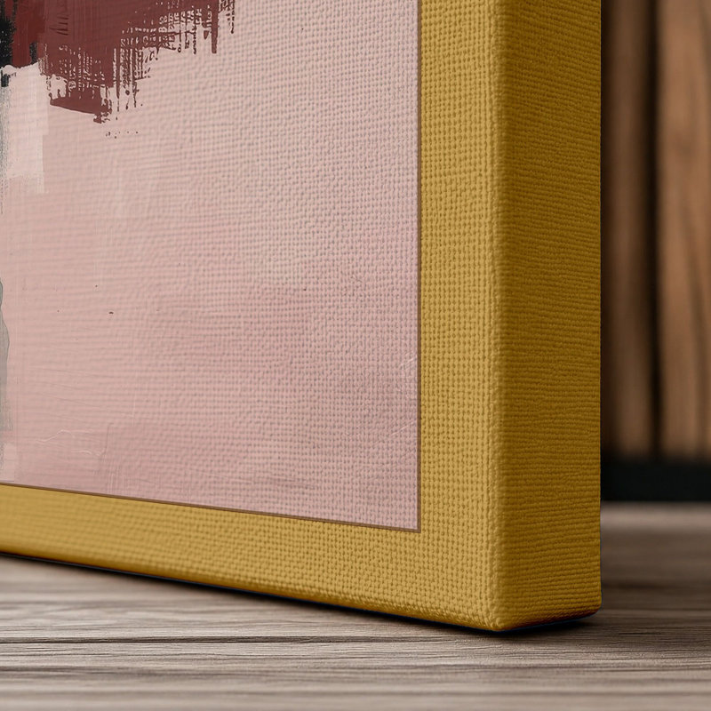 Soft Horizons Abstract - Wrapped Canvas, 24x16 - 61.0 x 40.6 cm, Ochre Border