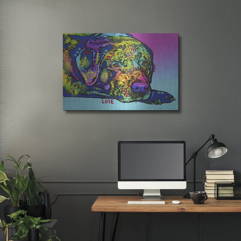 «I Love Lazy Us Time» par Dean Russo, H 24 po x l 36 po