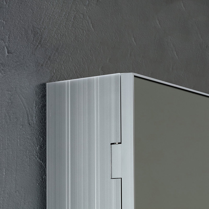 Sharleen Metal Surface Mount Mirror Cabinet, 70cm H x 90cm W x 12.5cm D