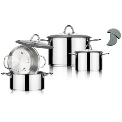 7 - Piece Stainless Steel (18/10) Cookware Set
