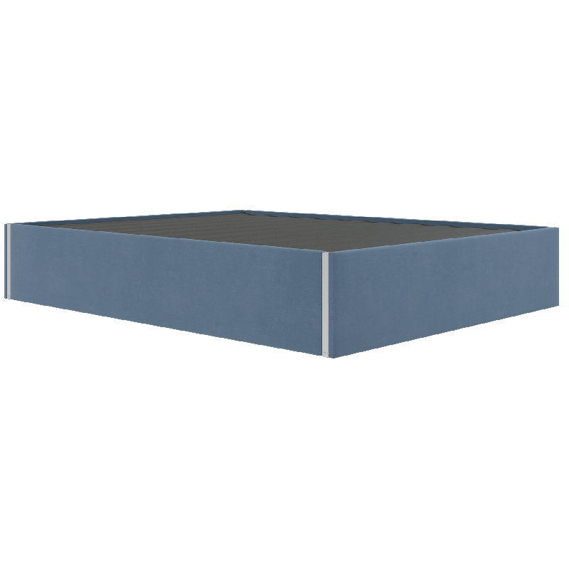 Sapan Upholstered Bed, Micro Suede Ocean Blue, Queen