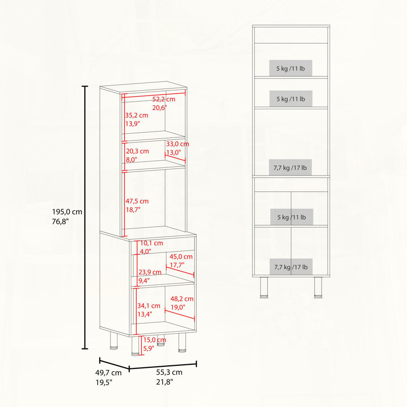 Austin Tall Freestanding Kitchen Pantry