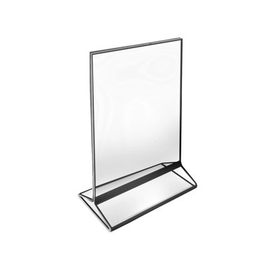 Cadres en acrylique transparent double face avec bordure noire 4 po de largeur x 6 po de hauteur, paquet de 10