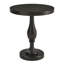  Table de bout à piédestal rond en bois 22 po Solmere, noir-676207087