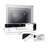 White With Black High Gloss TV Stand For 60 To 70 Inch Tvs With 2 Closed Storage Spaces, 1 Door And 1 Drawer