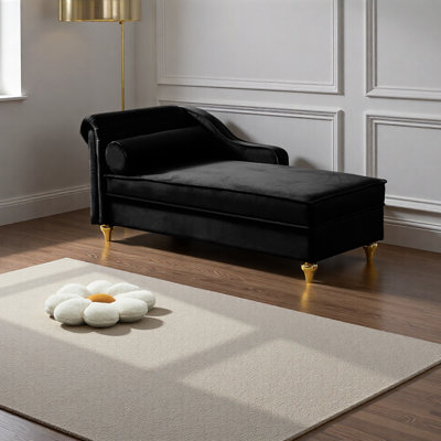 Durable Comfortable Modern Upholstery Chaise Lounge Chair with Storage Velvet