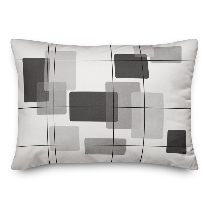 Mid-Mod Geometric Reversible Throw Pillow
