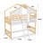 Solid Pine  Wood Twin-Over-Twin Bunk Bed With House-Shaped Frame Guardrails, Space-Saving Loft Bed, Shared Bedroom Furniture-669037994