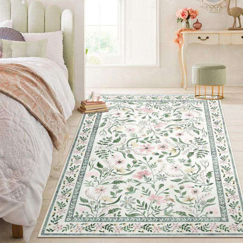 Living Room Floral Rug