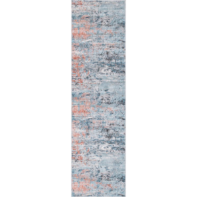Tapis orange/gris