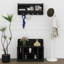 Banc de rangement pour chaussures avec tablettes et 4 crochets, portemanteau avec portemanteau mural, rangement pour vestibule, vestibule-1236942667