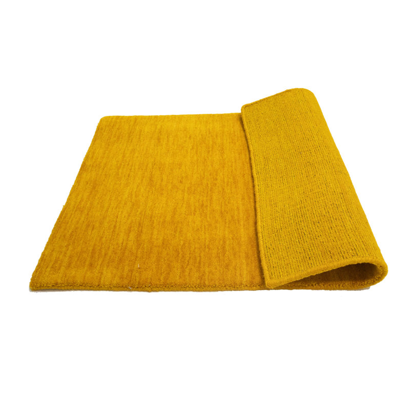 Tapis Gabbeh tissé à la main Vizzapu, 100% laine, de couleur unie, résistant à la décoloration et aux taches, durable, toutes tailles, fabriqué en Inde.