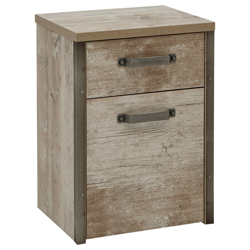 Coraline 42.7cm Wide 2 -Drawer Mobile File Cabinet, Tan