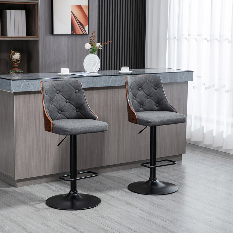 Tabourets de bar réglables pivotants en lin de style moderne pour la maison