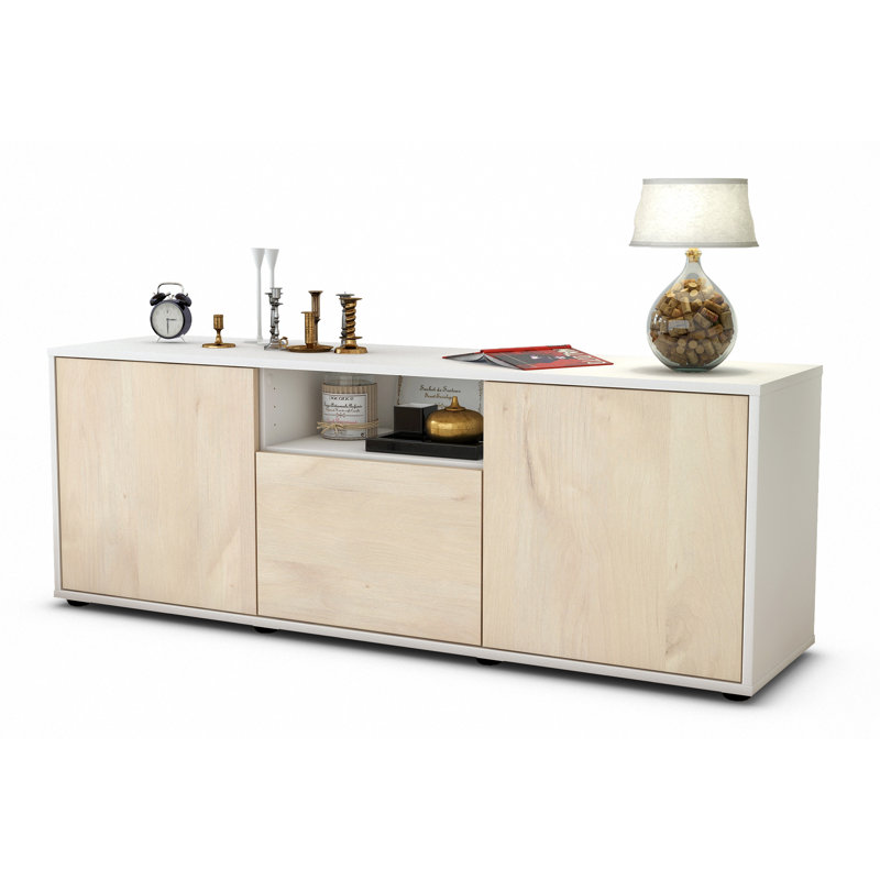 Wygant TV Stand, Cedar / Matte White