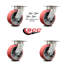 Ensemble de roulettes pivotantes avec verrou pivotant Kingpinle-92276405