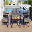 Multi-Person Outdoor Iron Sofa Set With A Table, Rattan Decoration Waterproof Rust-Proof Suitable For Garden Lawn Use-957818899