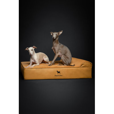 Giant Dog Bed XXL  Orthopedic Dog Beds, Eggshell Memory Foam Infused with Cooling Gel, Waterproof, Machine Washable, Includes Inner Cover (Faux Leather)