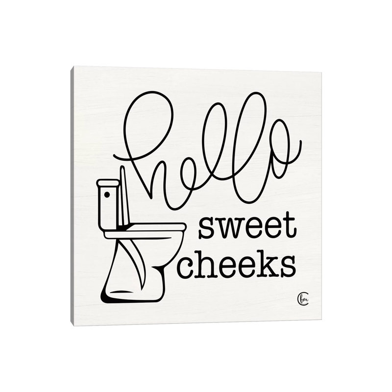 Hello Sweet Cheeks - Print on Canvas, 30.48 cm H x 30.48 cm W, No Frame
