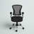 Mid-Back Mesh Swivel Task Office Chair with Chrome Base and Arms-1829379106