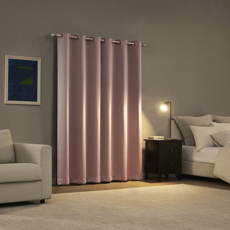 Sheridan Magnetic Closure 100% Blackout Grommet Curtain Panel, 40" W X 84" L, Mauve