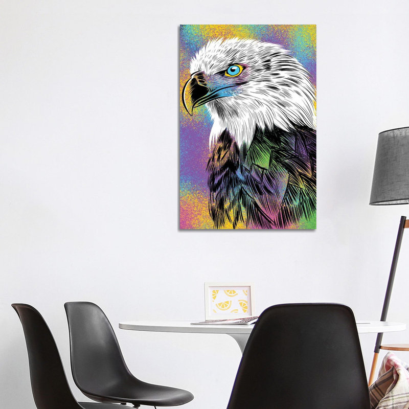 Sketch Eagle Colorful by Alberto Perez - Wrapped Canvas Print, 101.6 cm H x 66.04 cm W x 1.91 cm D