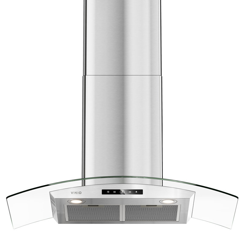Vikio Convertible Wall Mount Range Hood 30"-350Cfm Touch Control, Ducted/Ductless Venting, Stainless Steel With 4000K Led Light, Etl Certified
