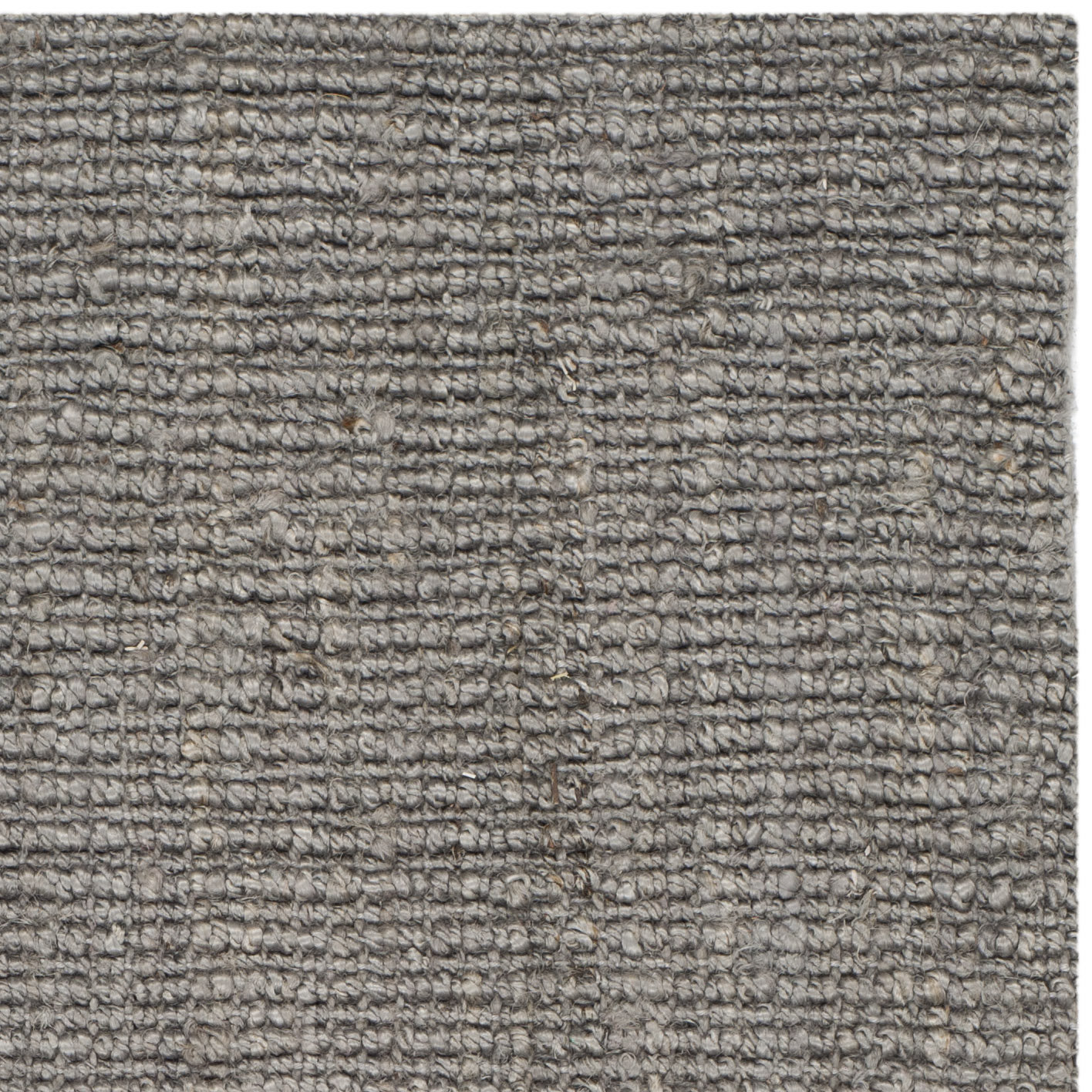 Alda Light Gray Hand-Woven Jute Rug, Rectangle 4' x 6'
